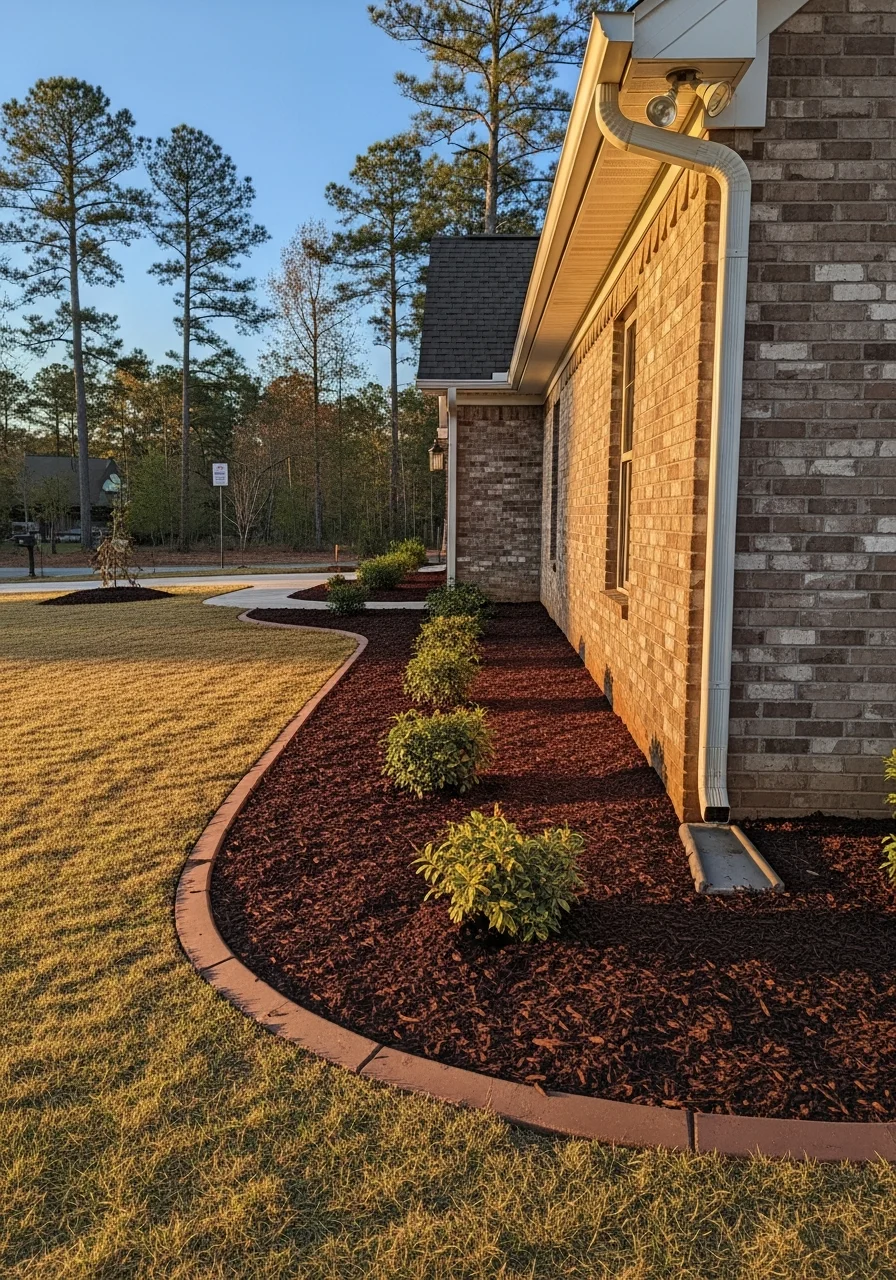 Detail shot of Monroe home exterior, showing quality finish and local architectural character.